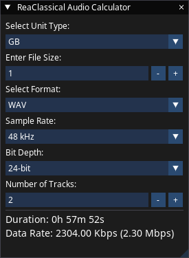 Audio Calculator