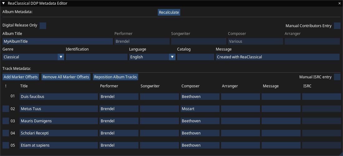 Metadata Editor
