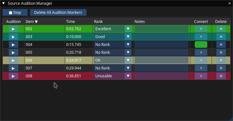 Source Audition Manager