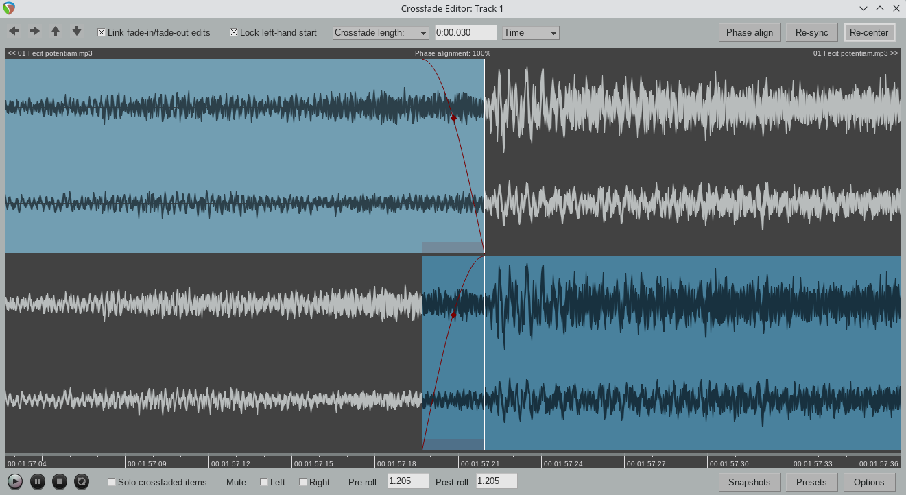 REAPER's Crossfade Editor